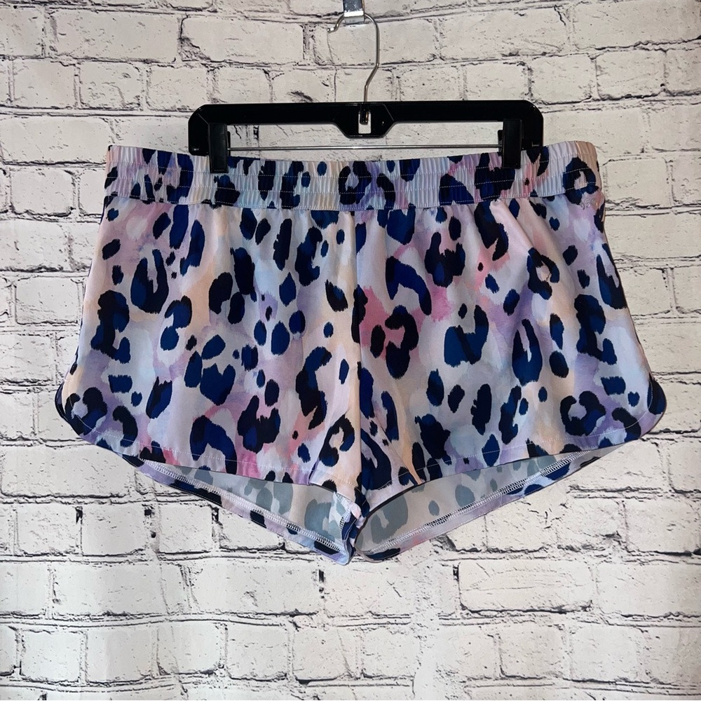 DSG Women’s Plus‎ Size Cheetah Print Lined Running Shorts Size 2XL